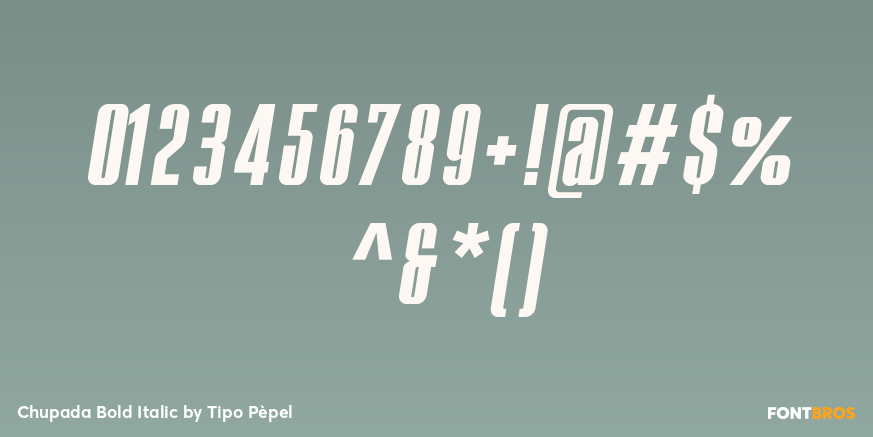 Chupada Bold Italic Font Poster #4