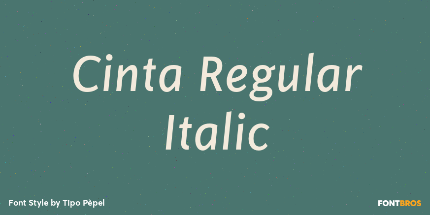 Cinta Regular Italic Font Poster #1