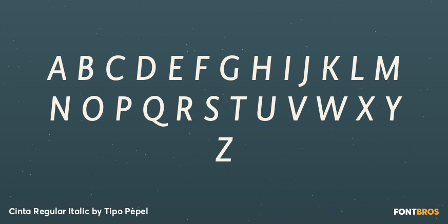 Cinta Regular Italic Font Poster #1