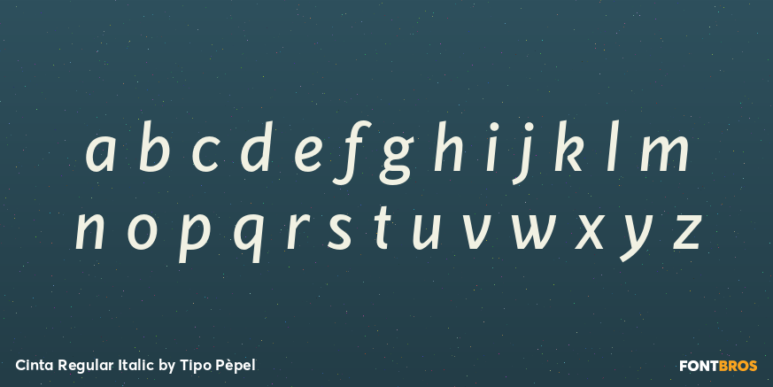 Cinta Regular Italic Font Poster #1