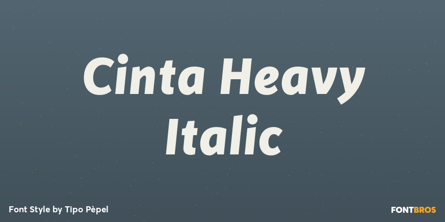 Cinta Heavy Italic Font Poster #1