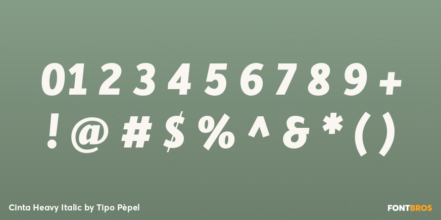 Cinta Heavy Italic Font Poster #1