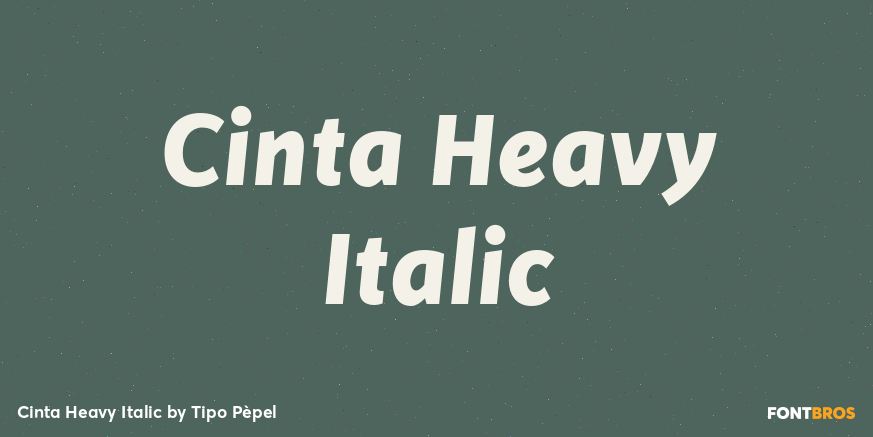 Cinta Heavy Italic Font Poster #1