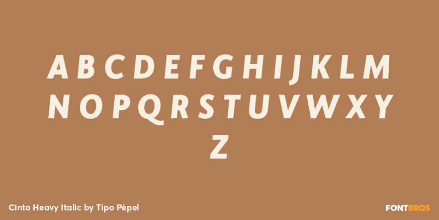 Cinta Heavy Italic Font Poster #1