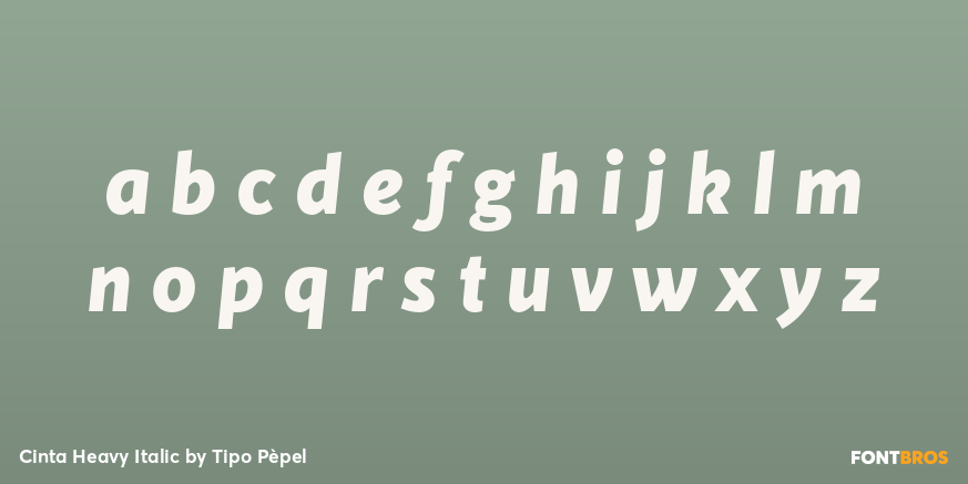 Cinta Heavy Italic Font Poster #1
