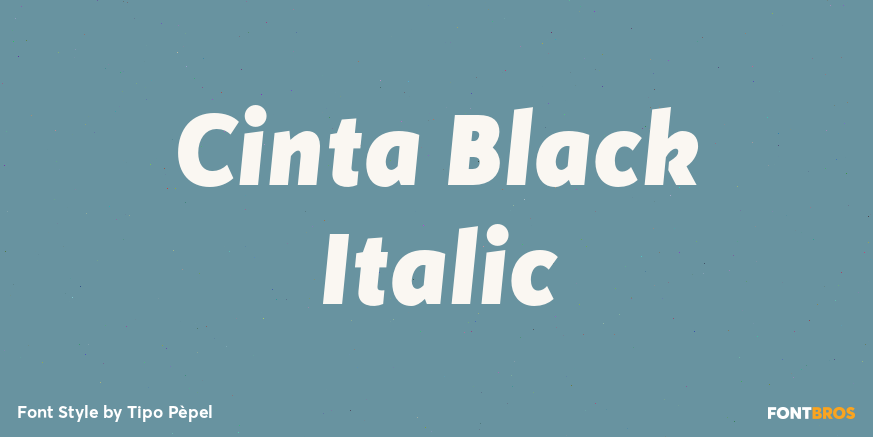 Cinta Black Italic Font Poster #1