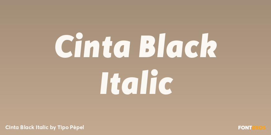 Cinta Black Italic Font Poster #1