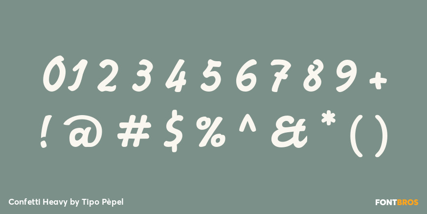 Confetti Heavy Font Poster #4