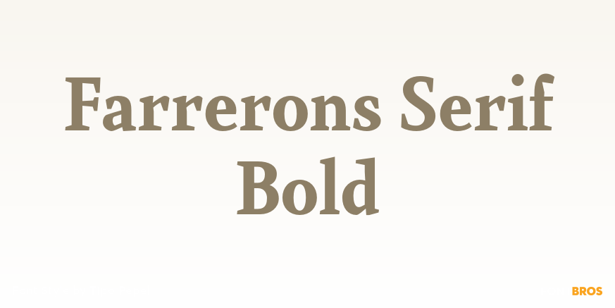 Farrerons Serif Bold Font Poster #1