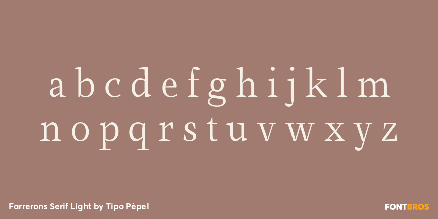 Farrerons Serif Light Font Poster #3