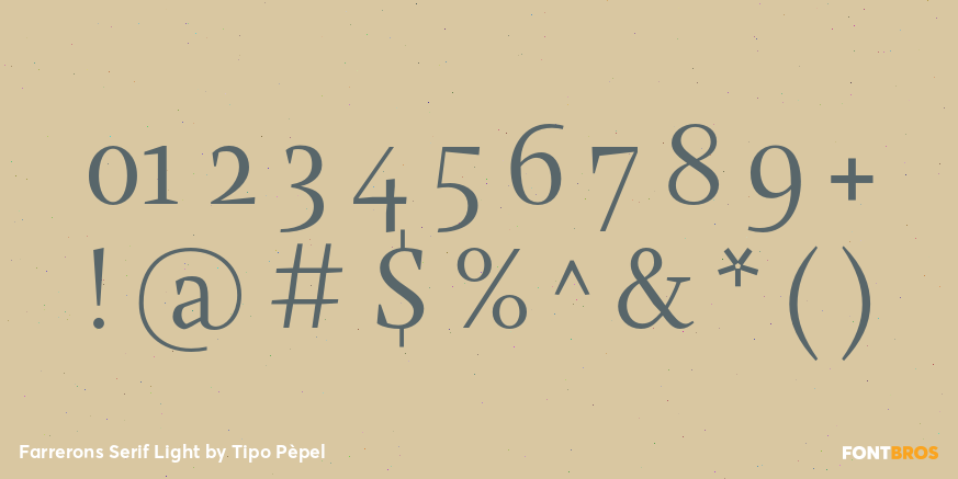 Farrerons Serif Light Font Poster #4
