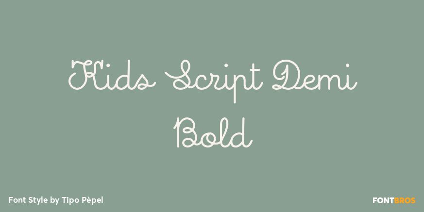 Kids Script Demi Bold Poster