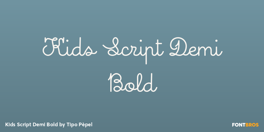 Kids Script Demi Bold Poster