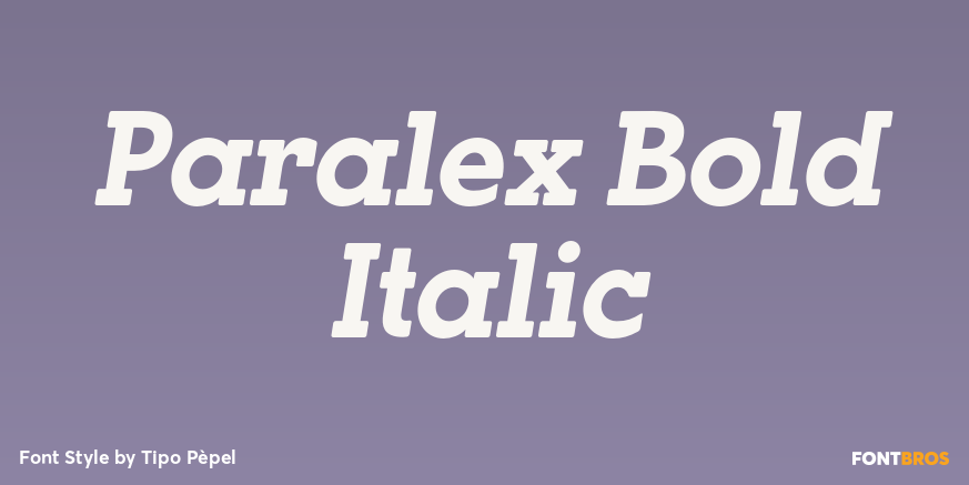 Paralex Bold Italic Font Poster #1