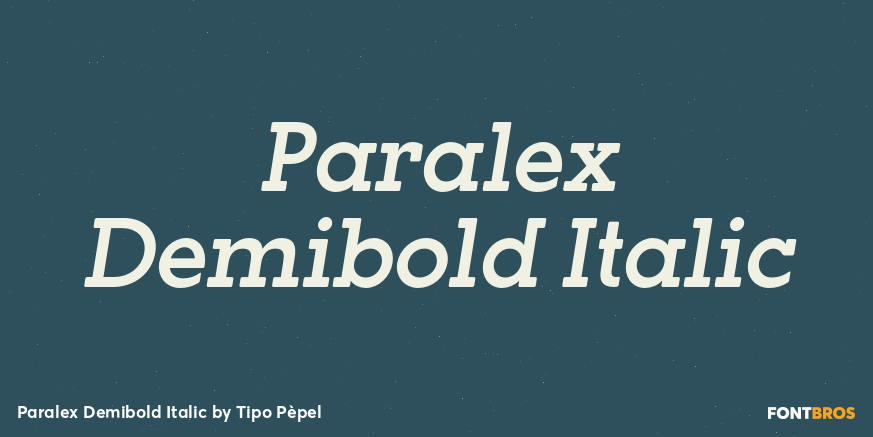 Paralex Demibold Italic Font Poster #1