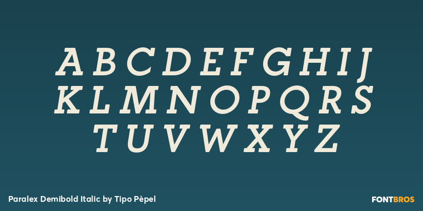 Paralex Demibold Italic Font Poster #2