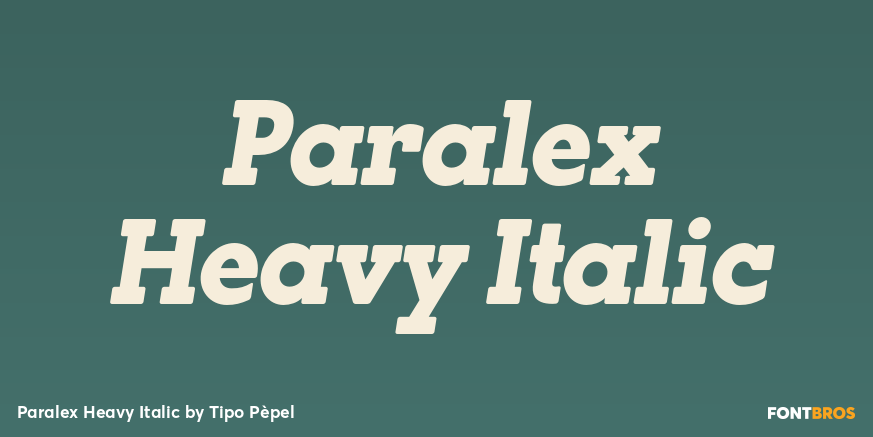 Paralex Heavy Italic Font Poster #1