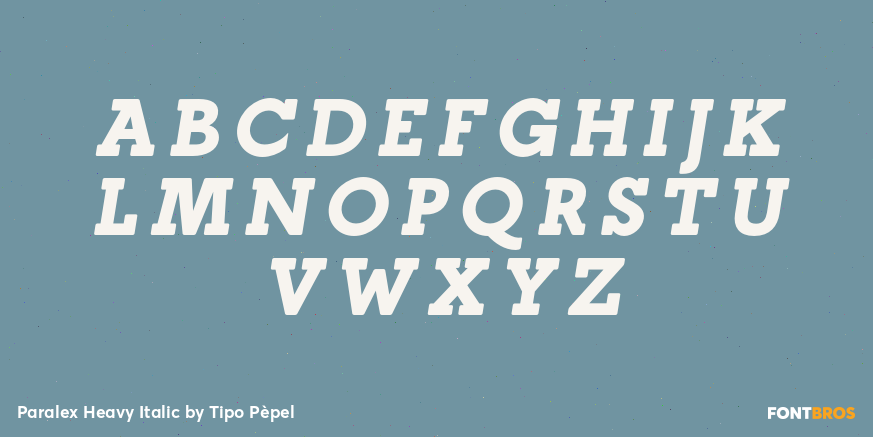 Paralex Heavy Italic Font Poster #2