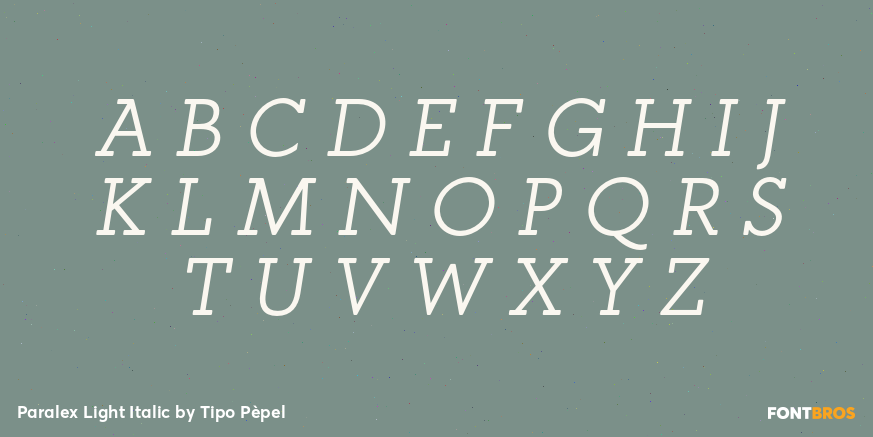 Paralex Light Italic Font Poster #2