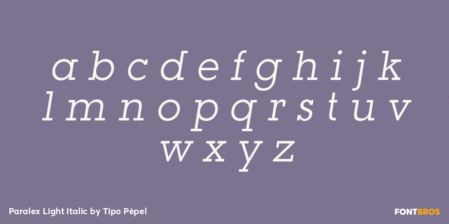 Paralex Light Italic Font Poster #3