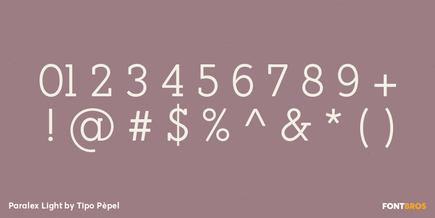 Paralex Light Font Poster #1