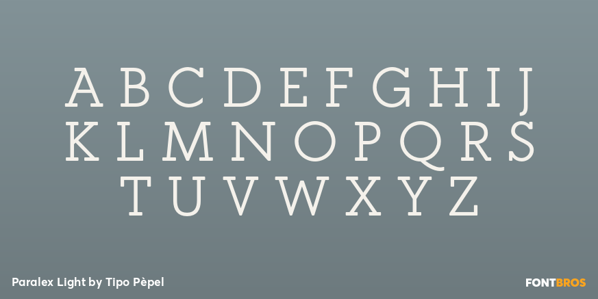 Paralex Light Font Poster #2