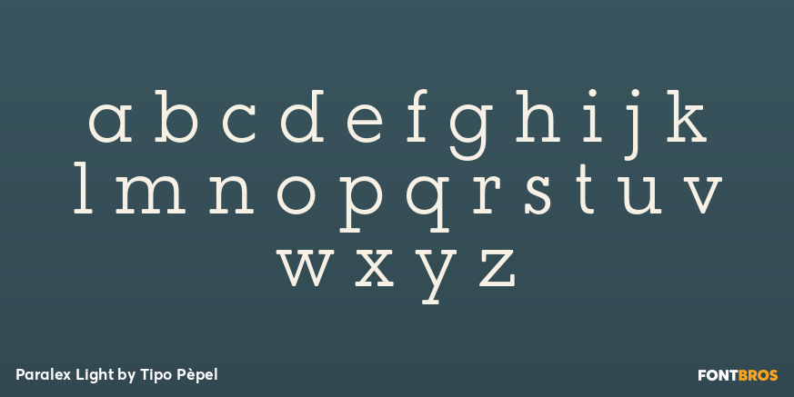 Paralex Light Font Poster #3