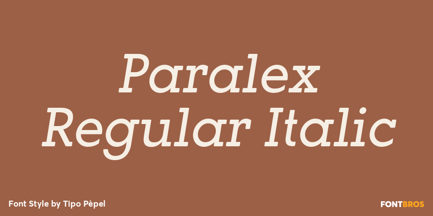Paralex Regular Italic Font Poster #1