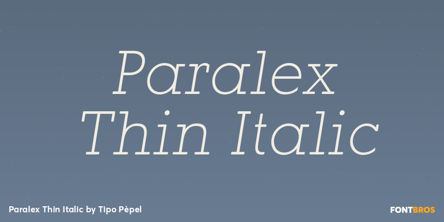 Paralex Thin Italic Font Poster #1
