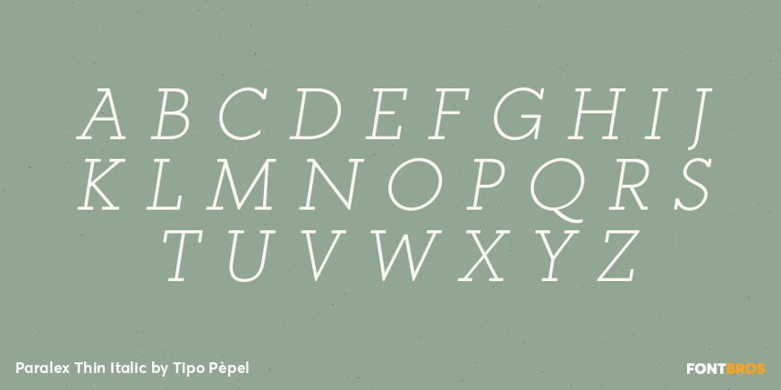 Paralex Thin Italic Font Poster #2