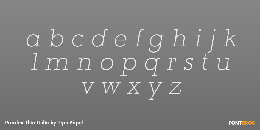 Paralex Thin Italic Font Poster #3