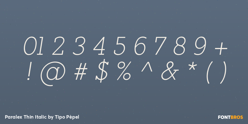 Paralex Thin Italic Font Poster #4