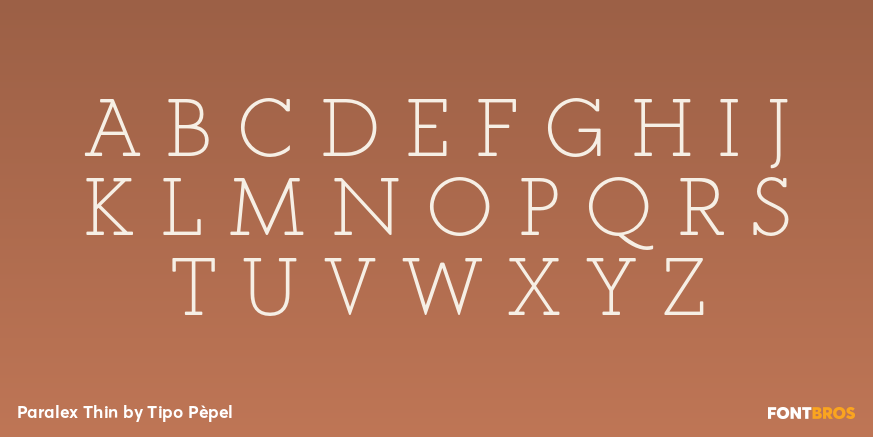 Paralex Thin Font Poster #1