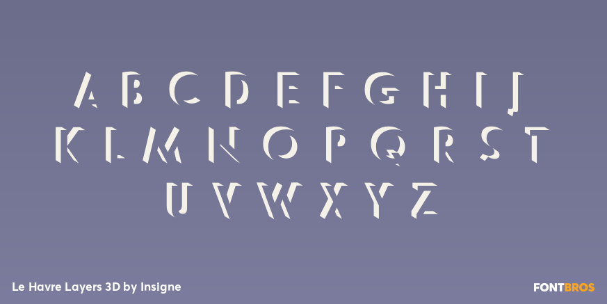 Le Havre Layers 3D Font Poster #3