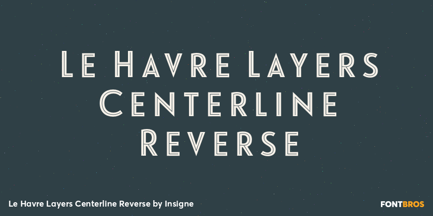 Le Havre Layers Centerline Reverse Font Poster #1