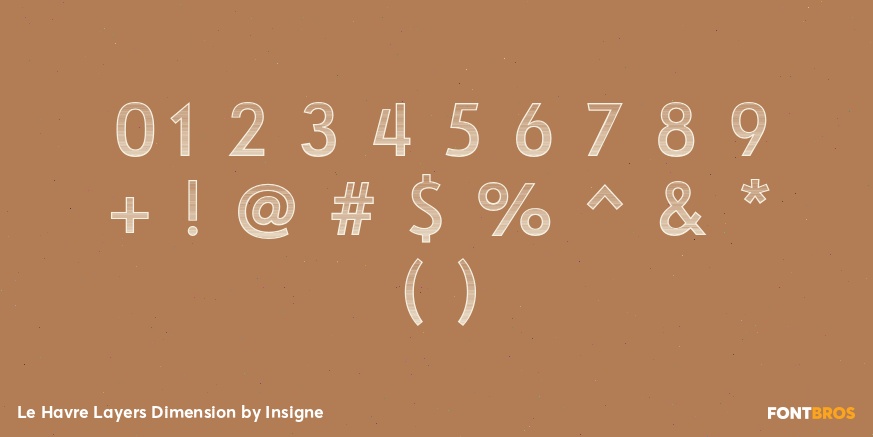 Le Havre Layers Dimension Font Poster #1