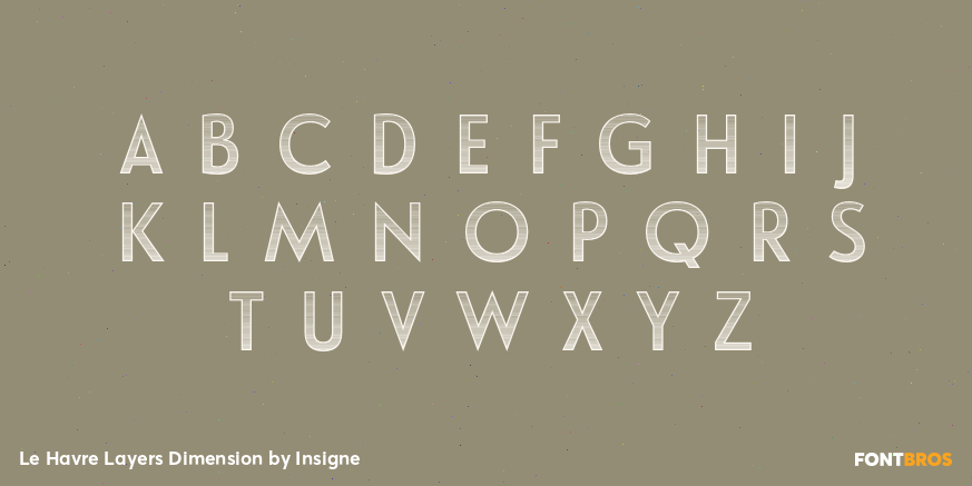 Le Havre Layers Dimension Font Poster #1
