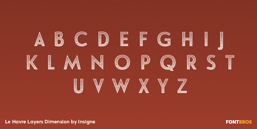 Le Havre Layers Dimension Font Poster #1