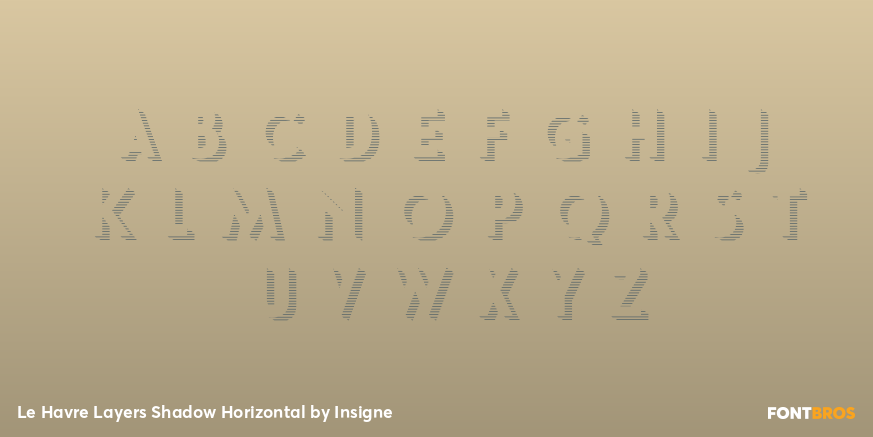 Le Havre Layers Shadow Horizontal Font Poster #3
