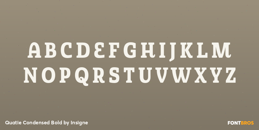 Quatie Condensed Bold Font Poster #2