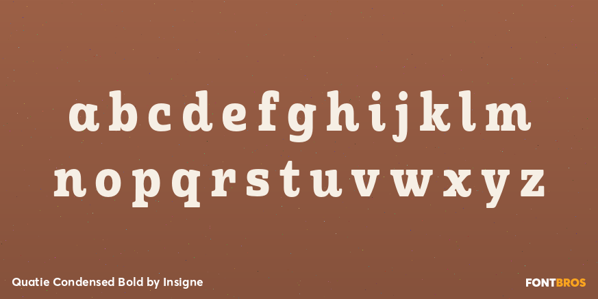 Quatie Condensed Bold Font Poster #3