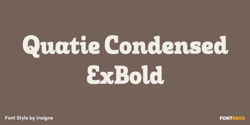 Quatie Condensed ExBold Font Poster #1