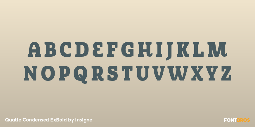 Quatie Condensed ExBold Font Poster #2