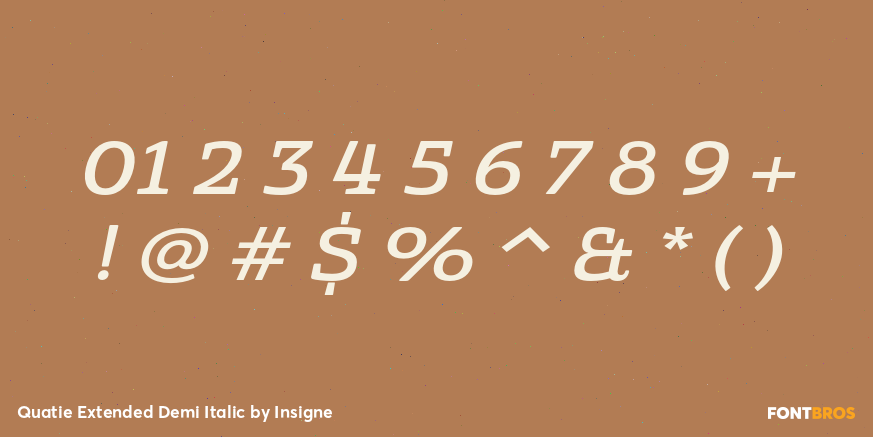Quatie Extended Demi Italic Font Poster #4