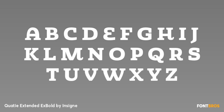 Quatie Extended ExBold Font Poster #2