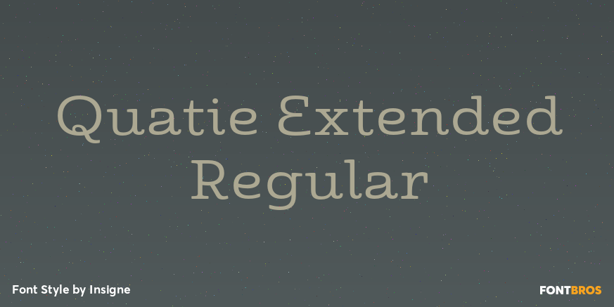 Quatie Extended Regular Font Poster #1