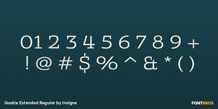 Quatie Extended Regular Font Poster #1