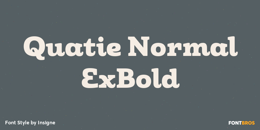 Quatie Normal ExBold Font Poster #1