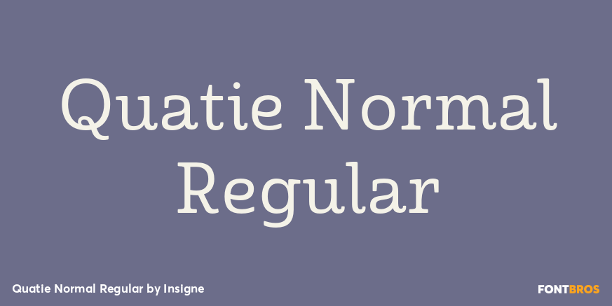 Quatie Normal Regular Font Poster #1