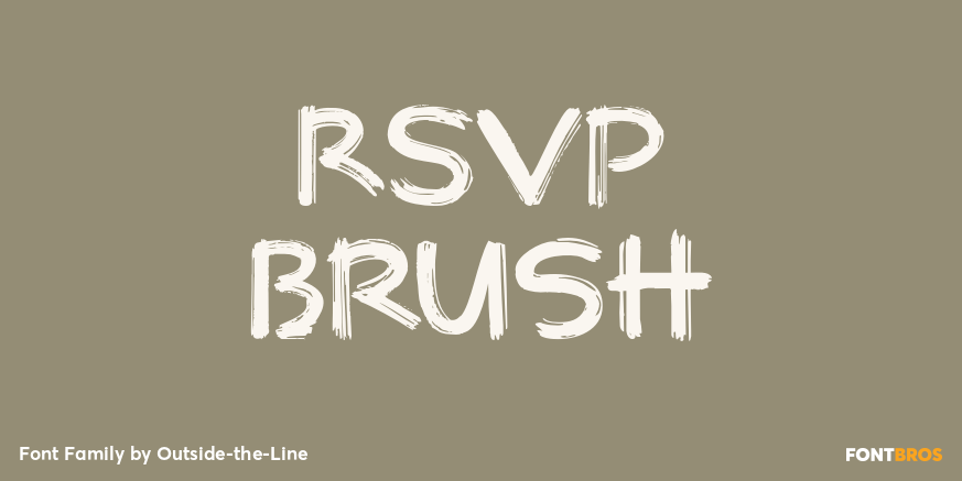 RSVP Brush Font Poster